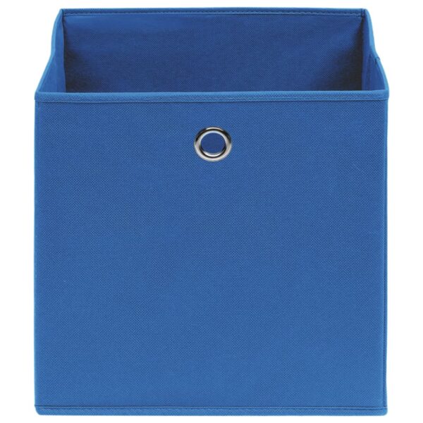 Caixas de arrumação 10 pcs 32x32x32 cm tecido azul - Image 3