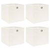 Caixas de arrumação 4 pcs 32x32x32 cm tecido branco