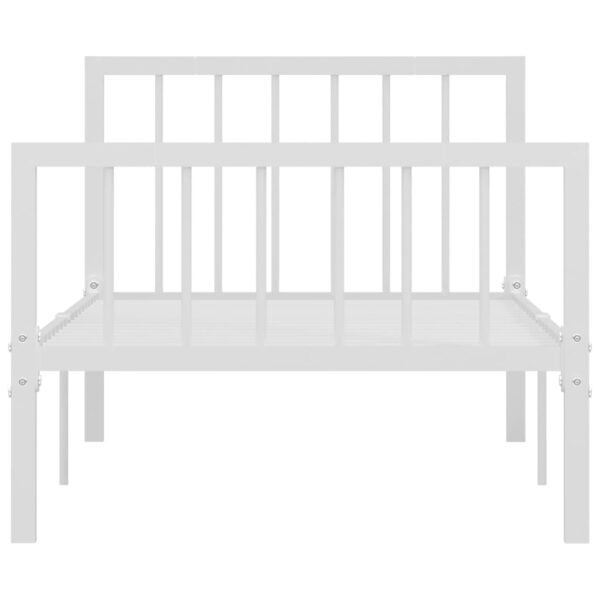 Estrutura de cama metal 90x200 cm branco - Image 3