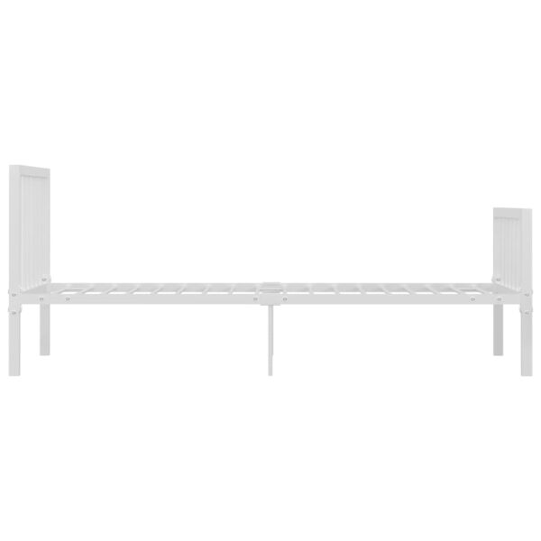 Estrutura de cama metal 90x200 cm branco - Image 4