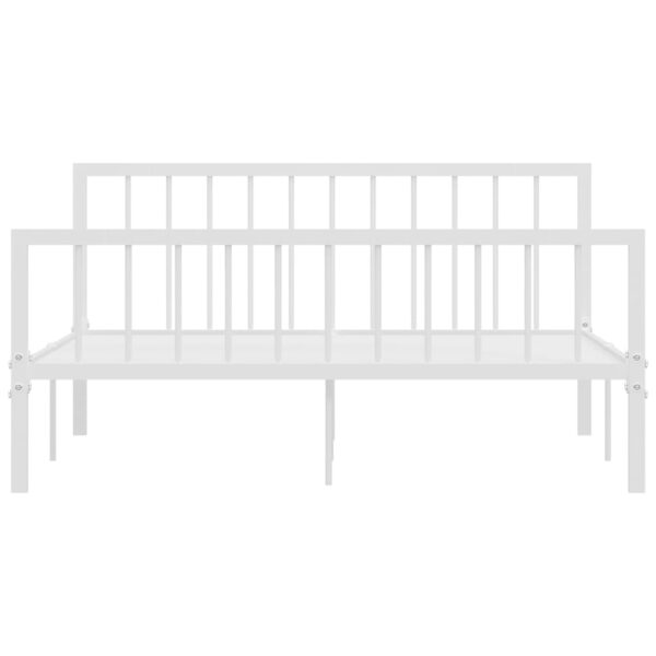 Estrutura de cama 160x200 cm metal branco - Image 3