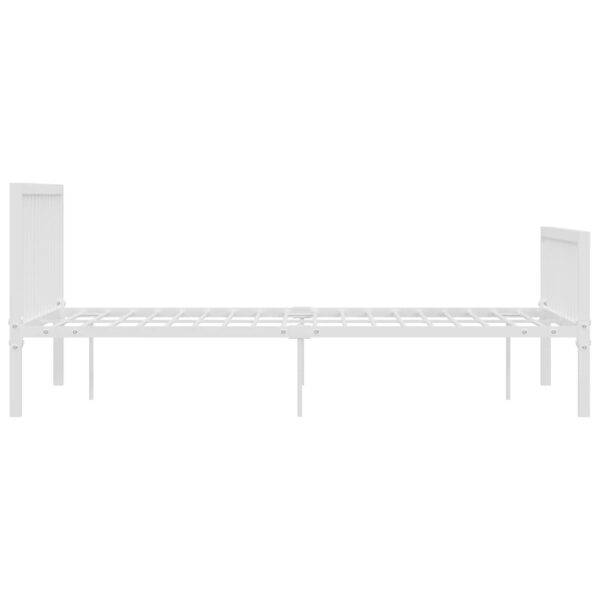 Estrutura de cama 160x200 cm metal branco - Image 4