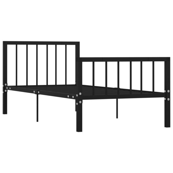Estrutura de cama 90x200 cm metal preto - Image 2