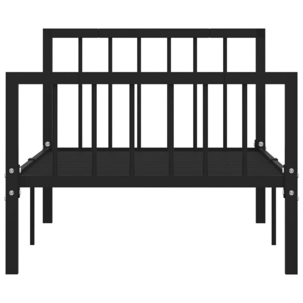 Estrutura de cama 90x200 cm metal preto - Image 3