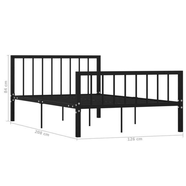 Estrutura de cama 120x200 cm metal preto - Image 6
