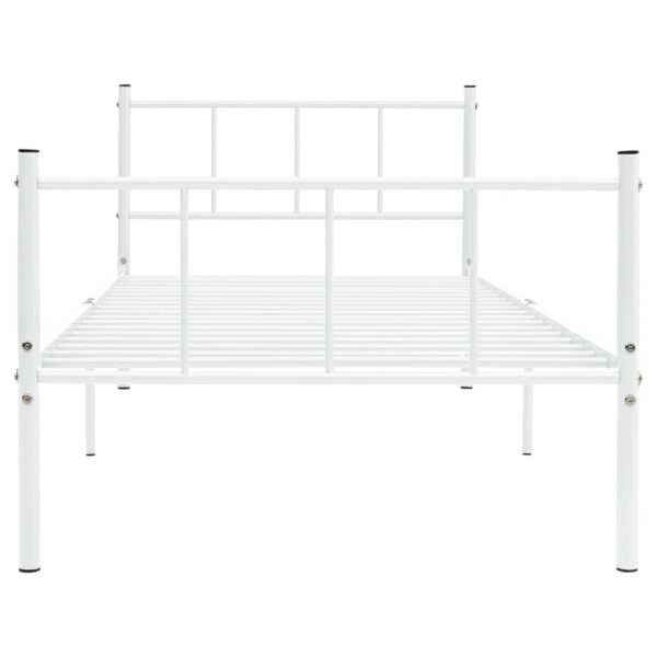 Estrutura de cama metal 90x200 cm branco - Image 3