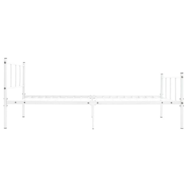 Estrutura de cama metal 90x200 cm branco - Image 4