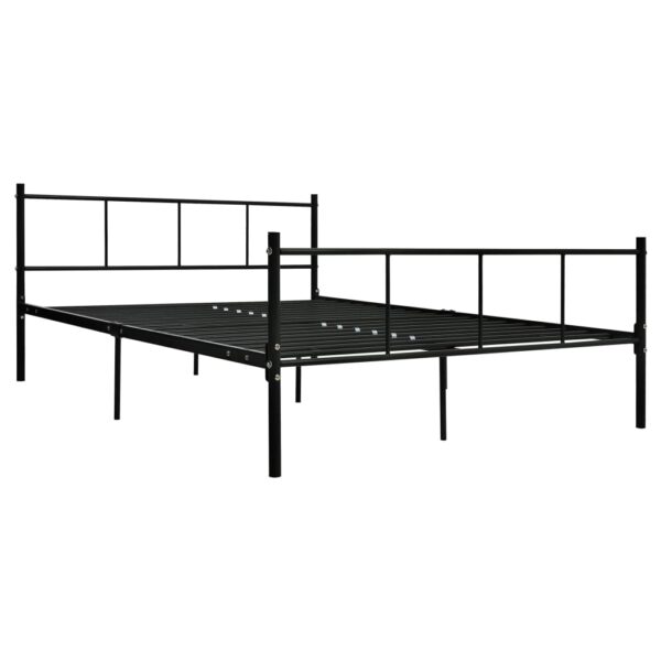 Estrutura de cama 140x200 cm metal preto - Image 2