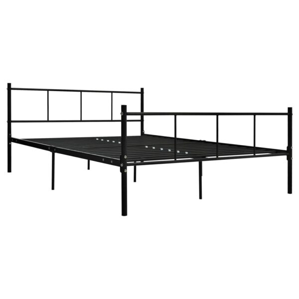 Estrutura de cama 160x200 cm metal preto - Image 2