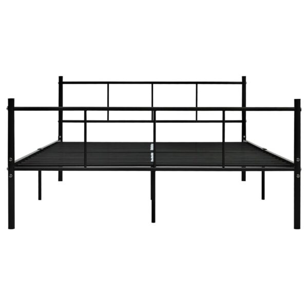 Estrutura de cama 160x200 cm metal preto - Image 3