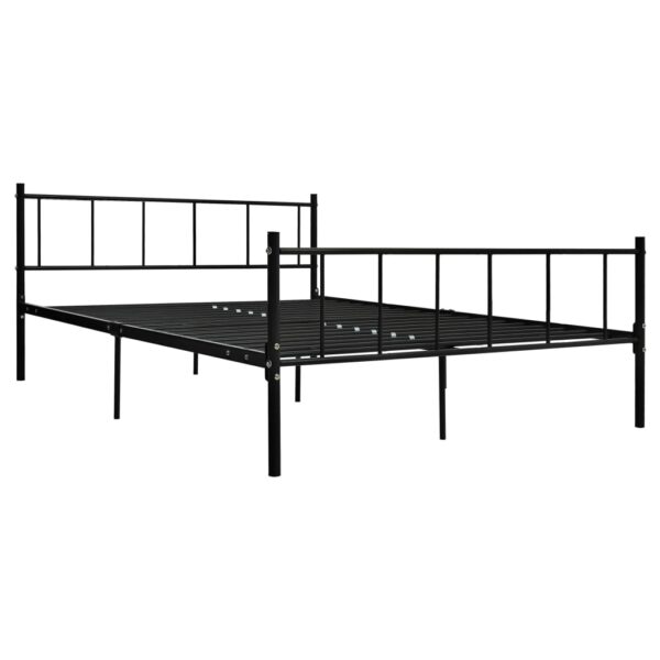 Estrutura de cama 180x200 cm metal preto - Image 2