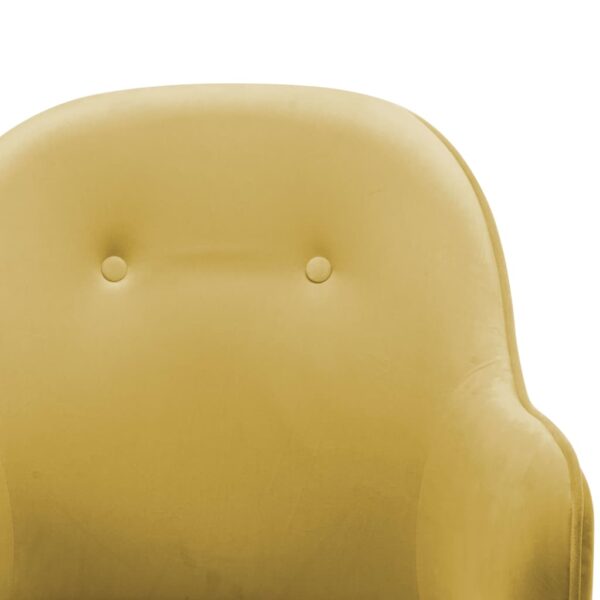 Cadeira de baloiço veludo amarelo mostarda - Image 5