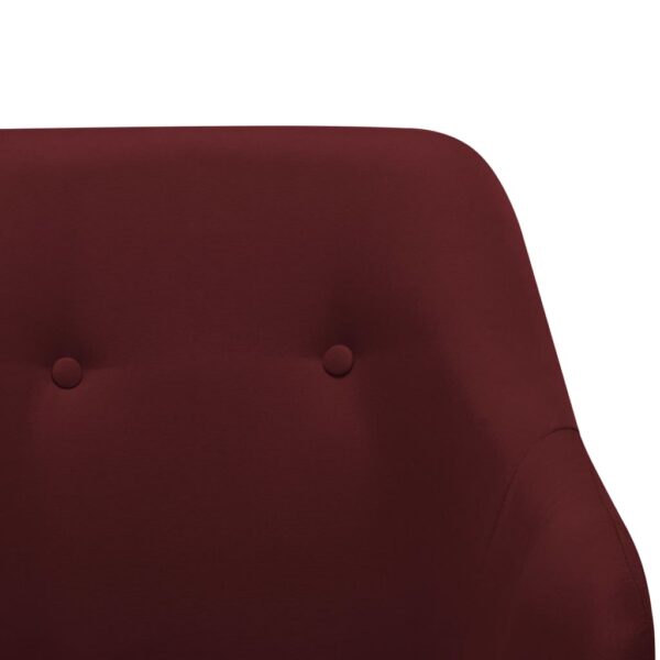 Cadeira de baloiço tecido vermelho tinto - Image 5