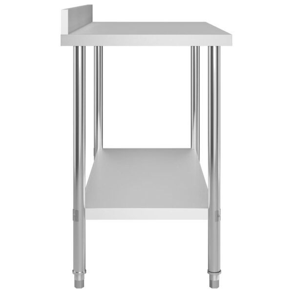 Mesa trabalho cozinha c/ prateleira 120x60x150cm aço inoxidável - Image 7