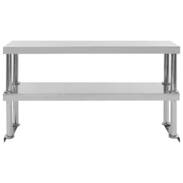 Mesa trabalho cozinha c/ prateleira 120x60x150cm aço inoxidável - Image 9
