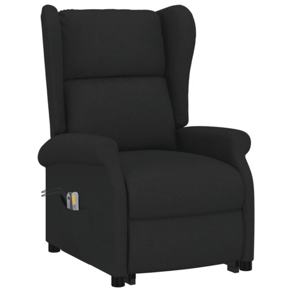 Poltrona de massagens elevatória tecido preto - Image 2
