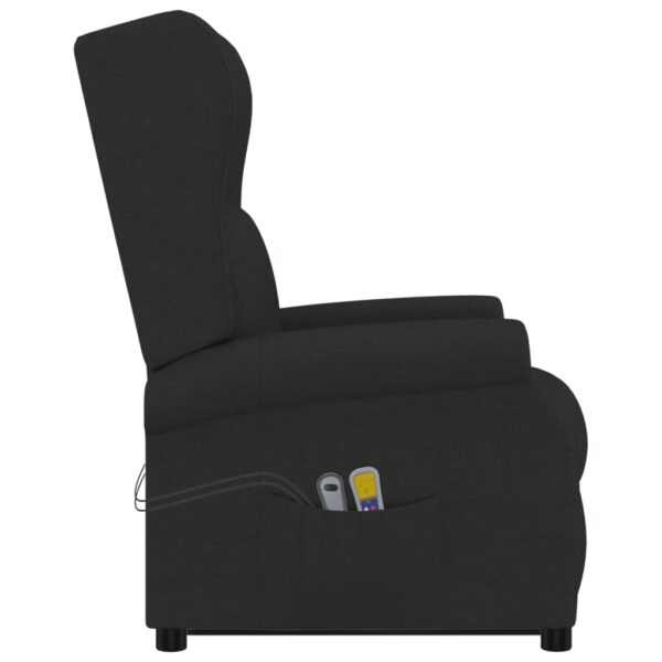 Poltrona de massagens elevatória tecido preto - Image 4