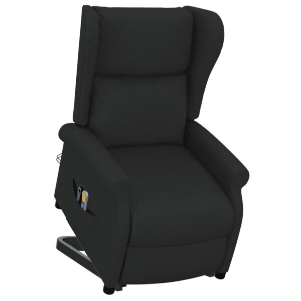 Poltrona de massagens elevatória tecido preto - Image 7