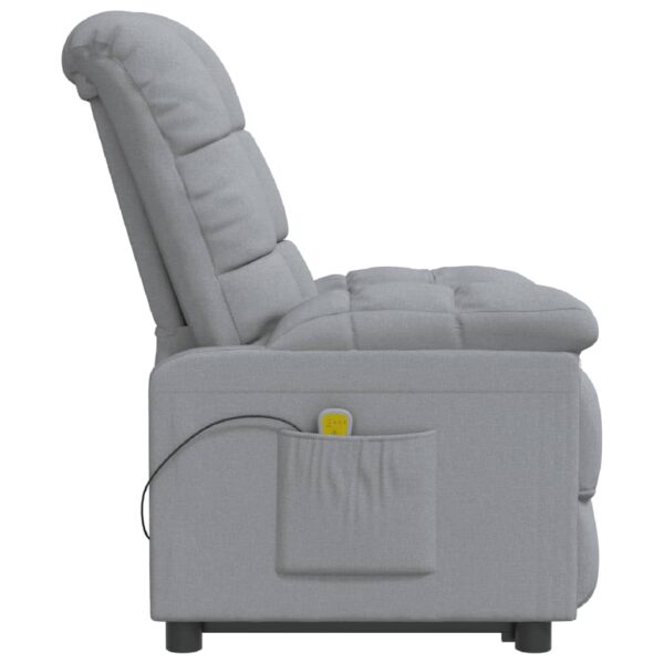 Poltrona de massagens tecido cinzento-claro - Image 3