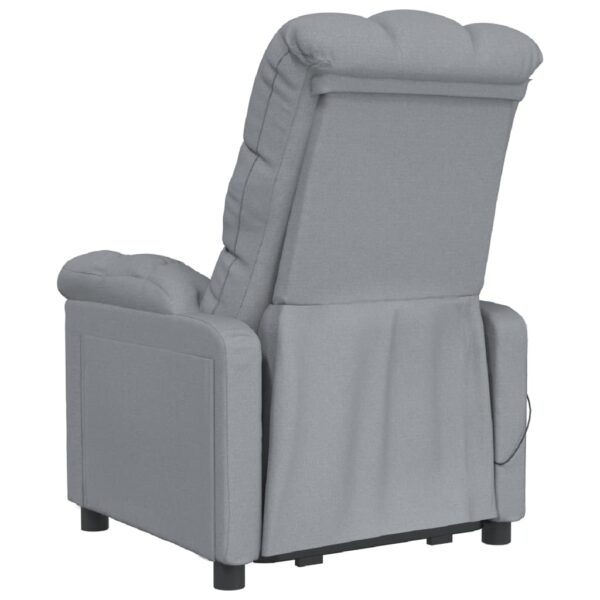 Poltrona de massagens tecido cinzento-claro - Image 4