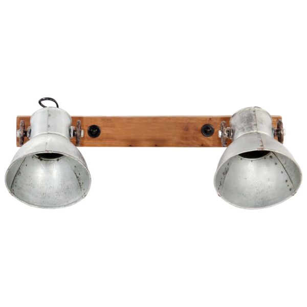 Candeeiro de parede industrial 45x25 cm E27 prateado - Image 3