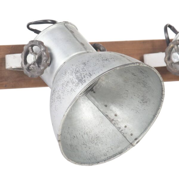 Candeeiro de parede industrial 45x25 cm E27 prateado - Image 4