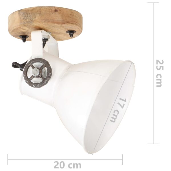 2 pcs candeeiros parede/teto industriais 20x25 cm E27 branco - Image 9