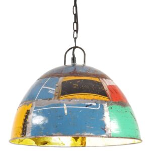 Candeeiro suspenso vintage indust. redondo 25W 41cm E27 multicor