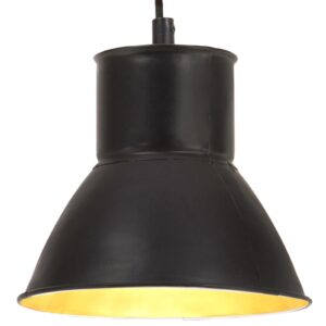 Candeeiro suspenso redondo 25 W 17 cm E27 preto
