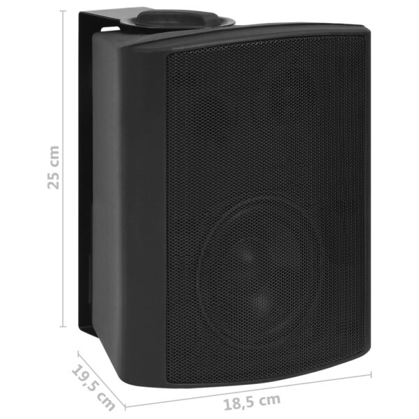 Colunas de som para parede interior/exterior 2 pcs 100 W preto - Image 11