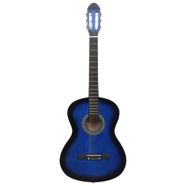 Guitarra clássica para iniciantes com saco 4/4 39" azul - Image 3