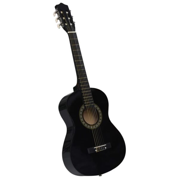 Guitarra clássica iniciantes/crianças com saco 1/2 34" preto - Image 2