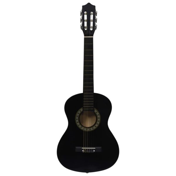 Guitarra clássica iniciantes/crianças com saco 1/2 34" preto - Image 3