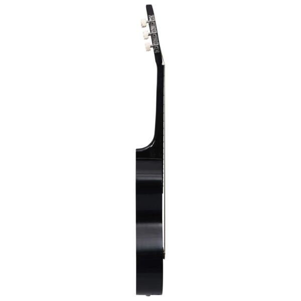 Guitarra clássica iniciantes/crianças com saco 1/2 34" preto - Image 4