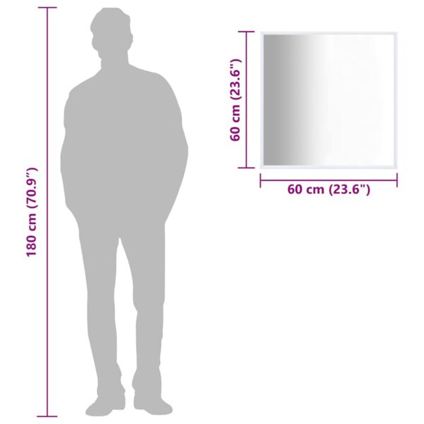 Espelho 60x60 cm branco - Image 6