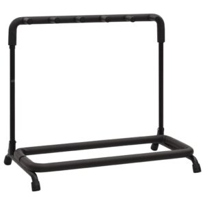 Suporte dobrável para guitarras 5 secções 74x41x66 cm aço preto