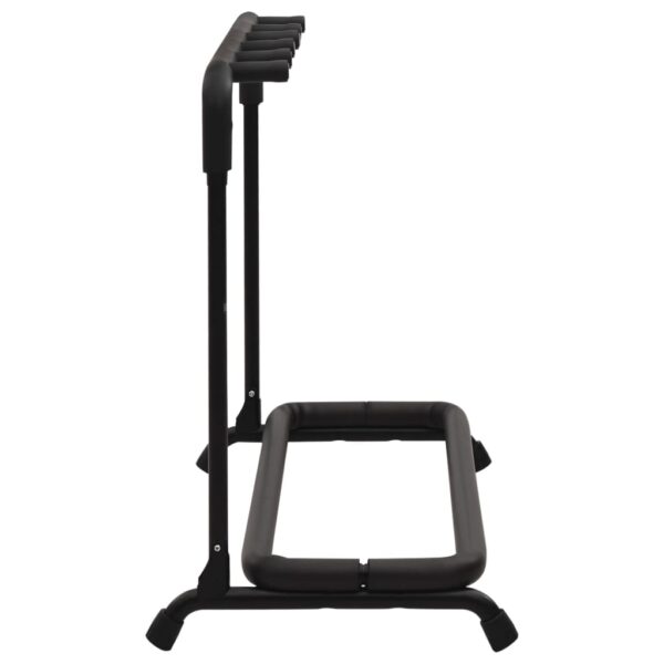 Suporte dobrável para guitarras 5 secções 74x41x66 cm aço preto - Image 4