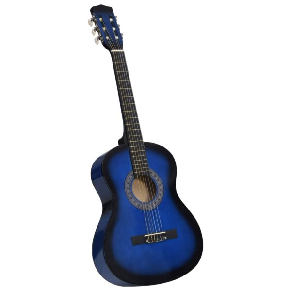Guitarra clássica para iniciantes com saco 3/4 36" azul - Image 2