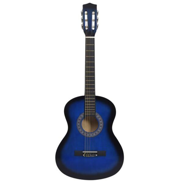 Guitarra clássica para iniciantes com saco 3/4 36" azul - Image 3