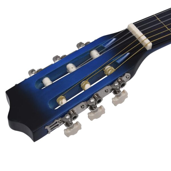 Guitarra clássica para iniciantes com saco 3/4 36" azul - Image 5