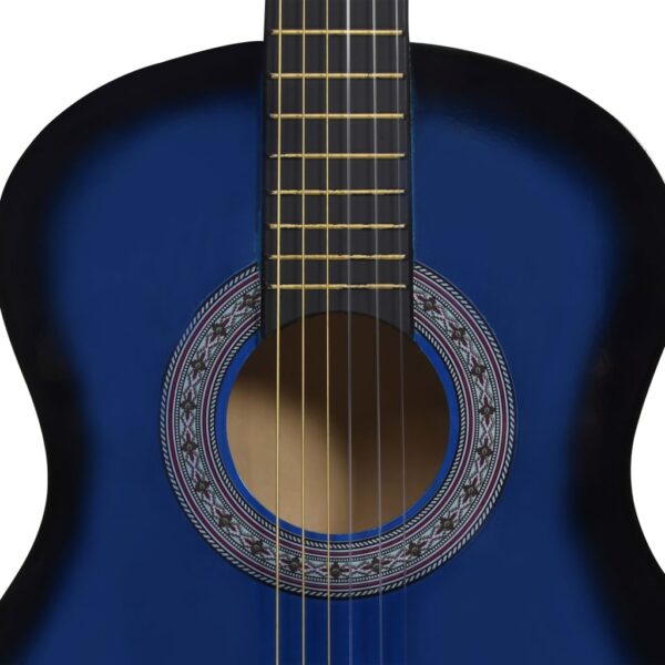 Guitarra clássica para iniciantes com saco 3/4 36" azul - Image 6