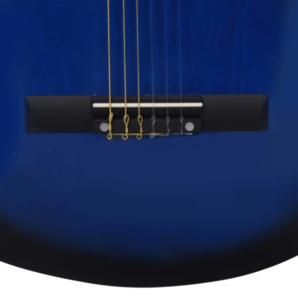 Guitarra clássica para iniciantes com saco 3/4 36" azul - Image 7