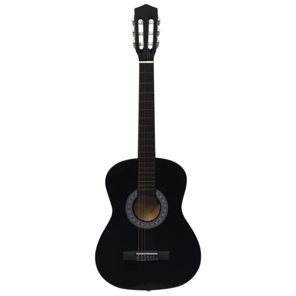 Guitarra clássica para iniciantes com saco 3/4 36" preto - Image 3