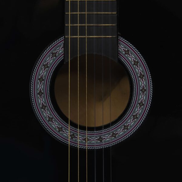 Guitarra clássica para iniciantes com saco 3/4 36" preto - Image 6