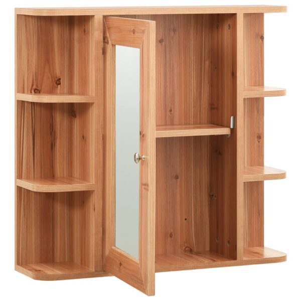 Armário espelhado para casa de banho 66x17x63 cm MDF carvalho - Image 2