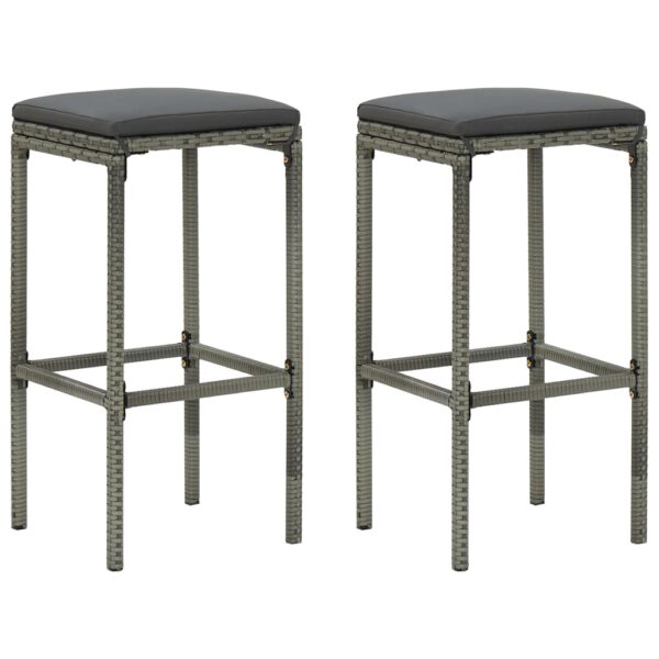 3 pcs conjunto de bar vime PE cinzento - Image 7