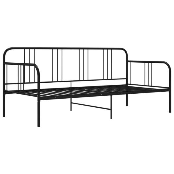 Sofá-cama 90x200 cm metal preto - Image 2