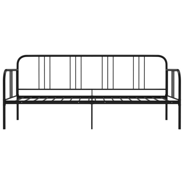 Sofá-cama 90x200 cm metal preto - Image 3