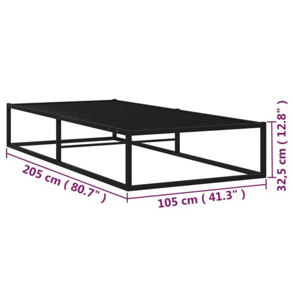 Estrutura de cama 100x200 cm metal preto - Image 7