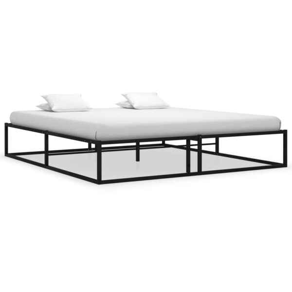 Estrutura de cama 140x200 cm metal preto